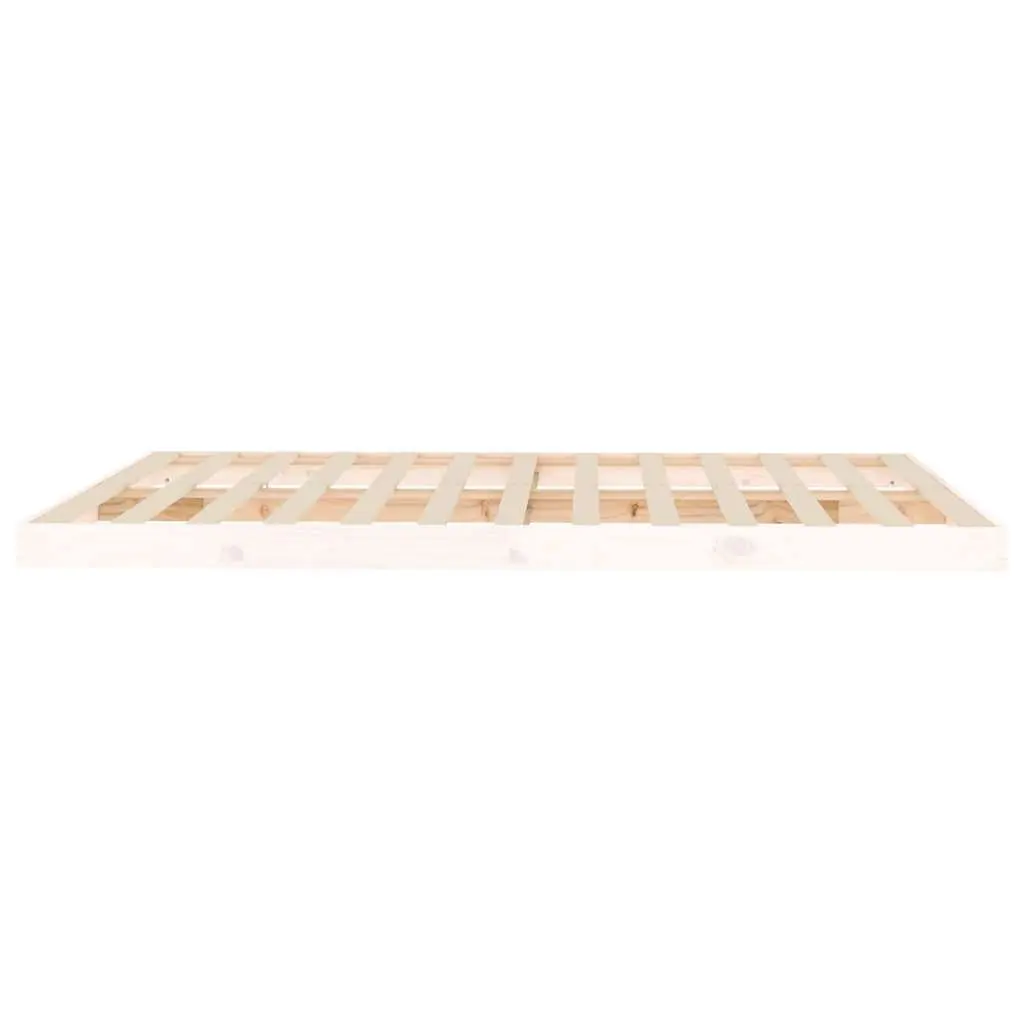 White Bed Frame 150x200 cm Solid Pine Wood