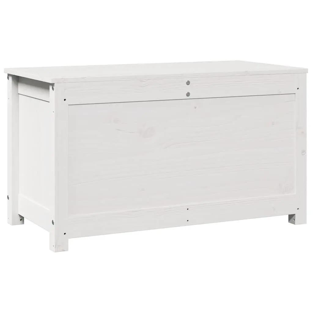 White Solid Pine Wood Storage Box 80x40x45.5cm