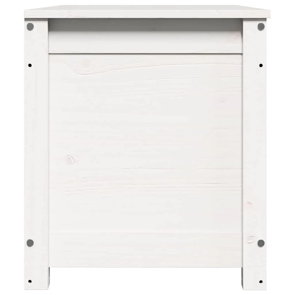 White Solid Pine Wood Storage Box 80x40x45.5cm
