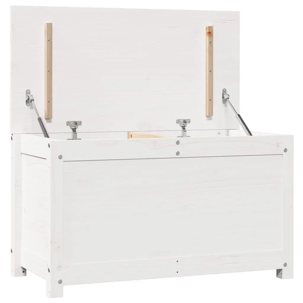 White Solid Pine Wood Storage Box 80x40x45.5cm