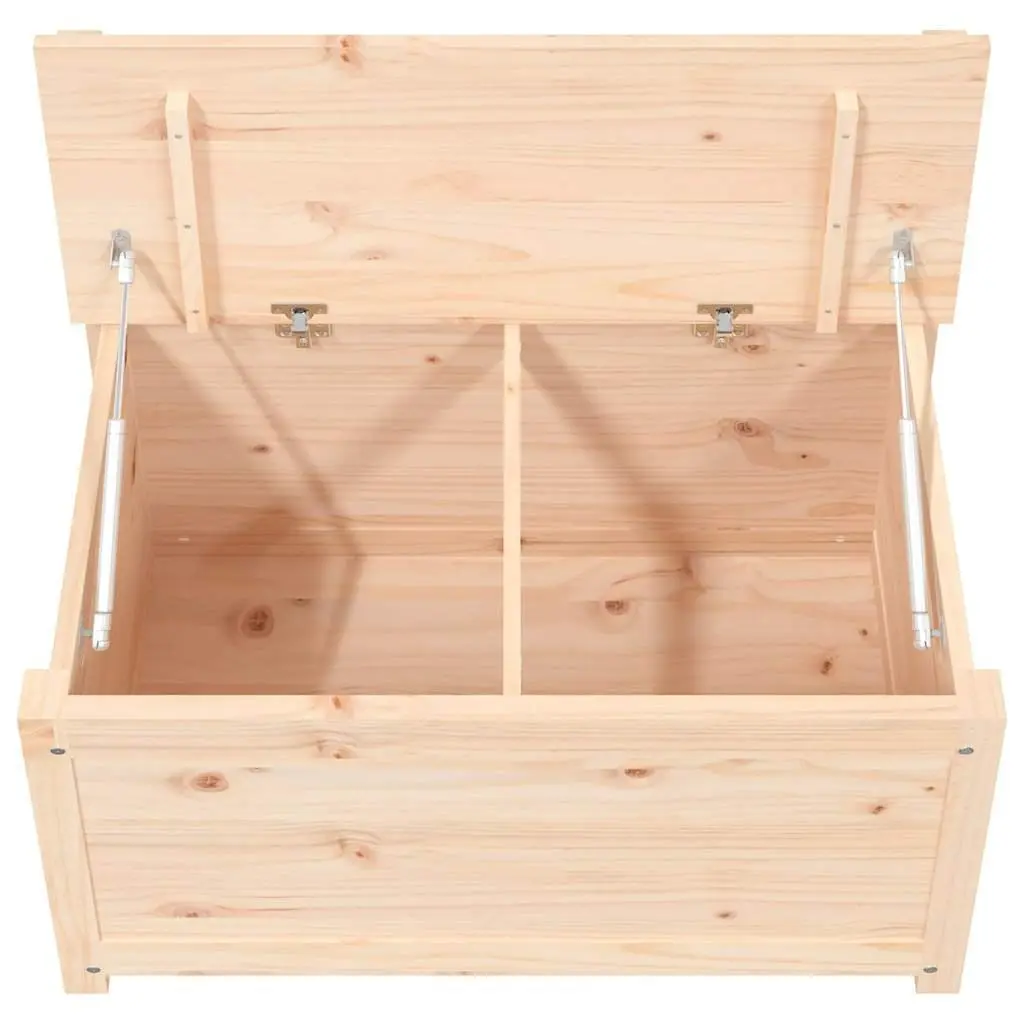 Wooden Storage Bench Brown Solid Pine Wood with Backrest