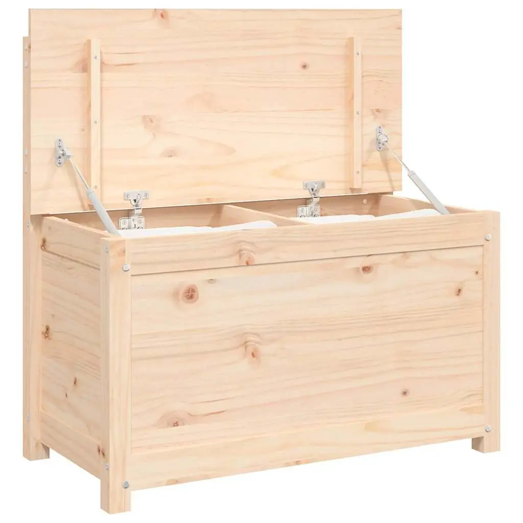 Wooden Storage Bench Brown Solid Pine Wood with Backrest