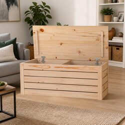 Pine Solid Wood Storage Box for Home Organization