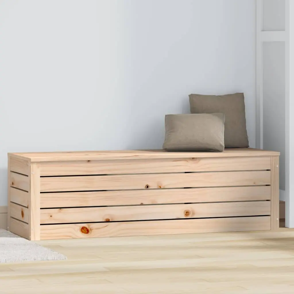 Solid Pine Wood Storage Box for Home Organisation