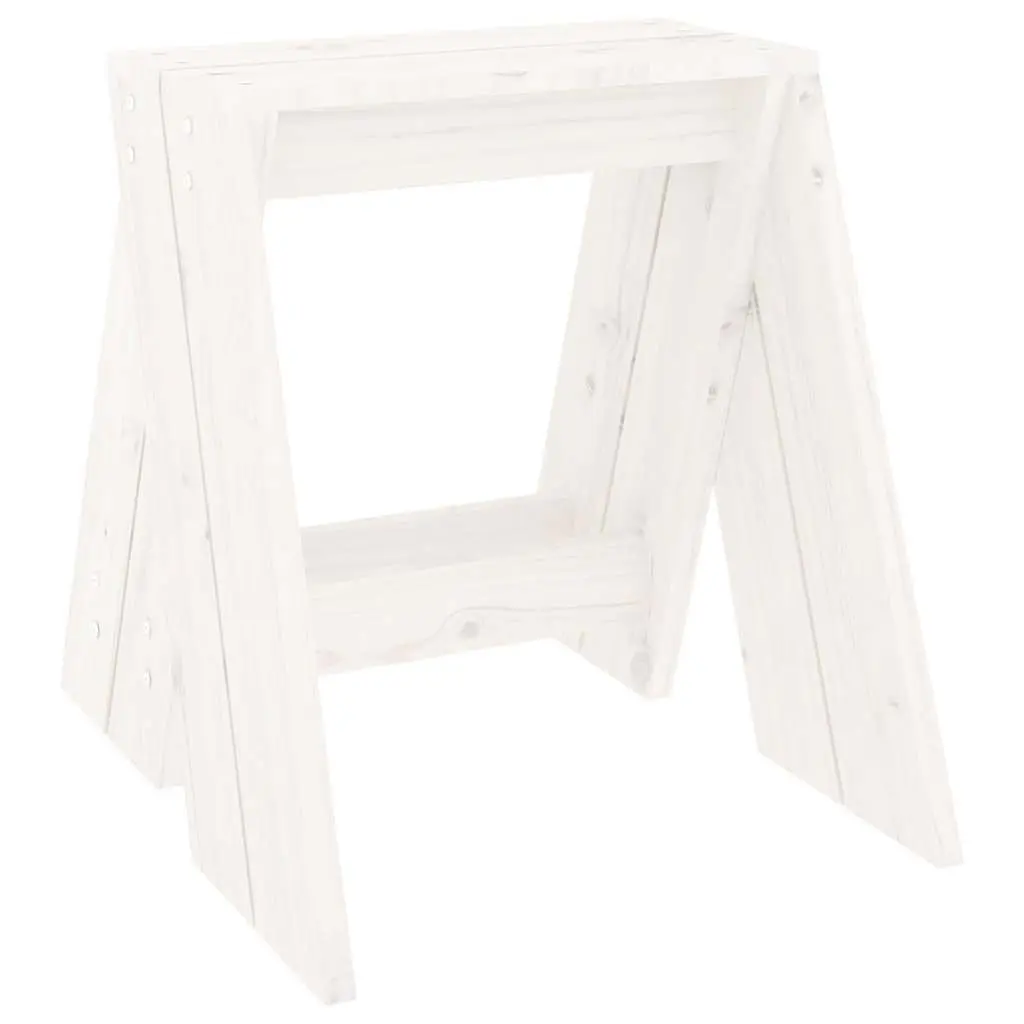 Set of 2 White Pine Bar Stools for Dining or Kitchen