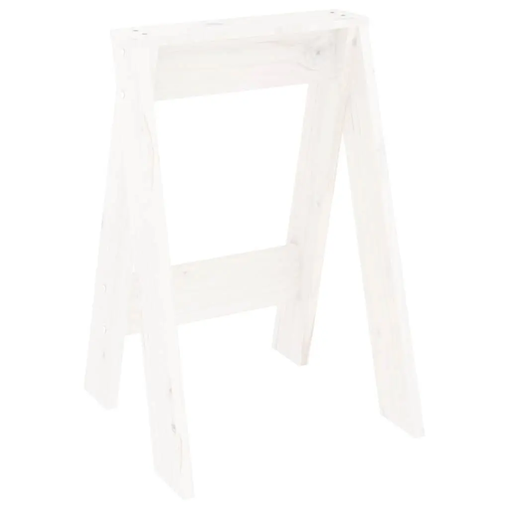 Wooden Stools White 40x40x60 cm Pine 2 Pieces Kitchen Dining Room Seating