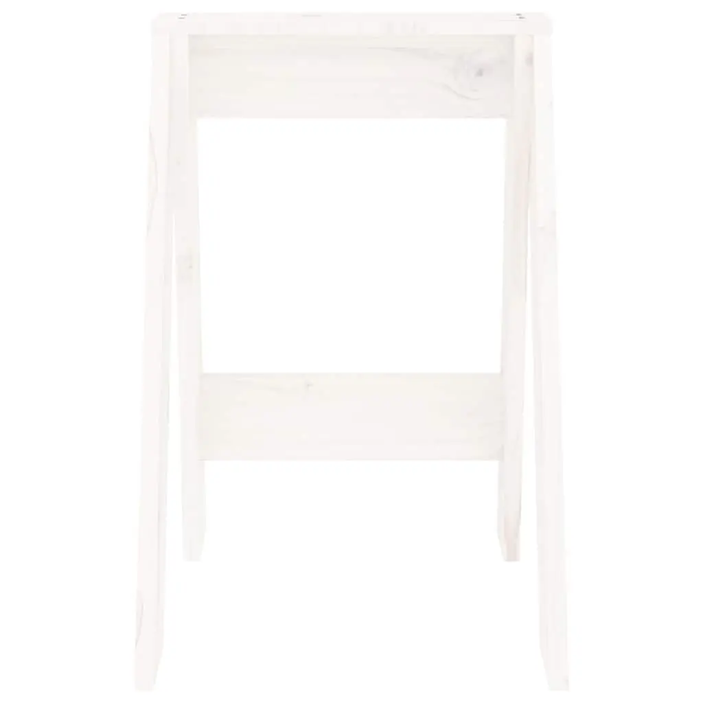 Wooden Stools White 40x40x60 cm Pine 2 Pieces Kitchen Dining Room Seating