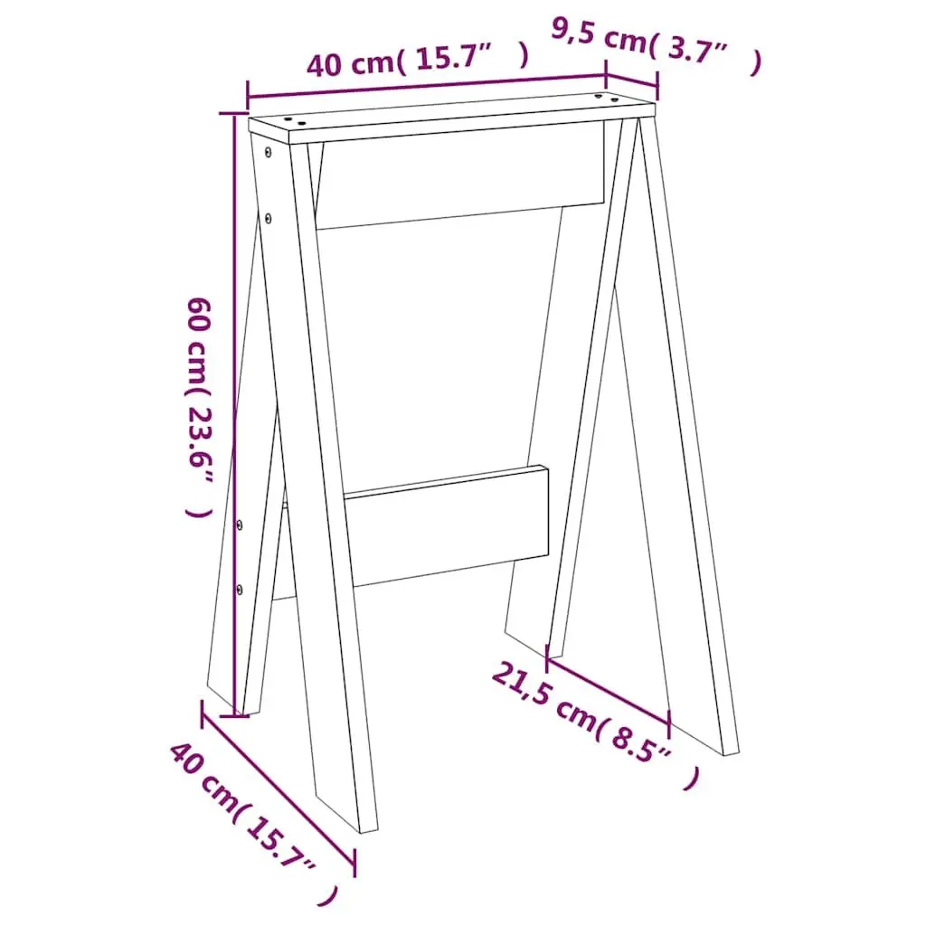 Wooden Stools White 40x40x60 cm Pine 2 Pieces Kitchen Dining Room Seating