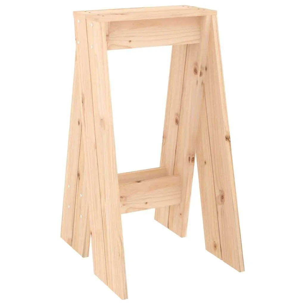 Wooden Bar Stools Set of 2 Brown Rustic Kitchen Dining Room Furniture Backrest