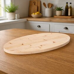 Natural Brown Solid Pine Wood Table Top 80x40x2.5 cm
