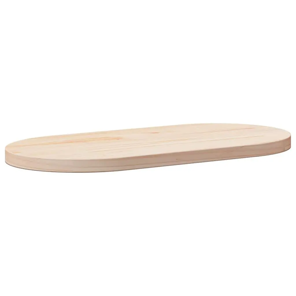 Solid Wood Pine Oval Table Top Brown 60x30x2.5 cm