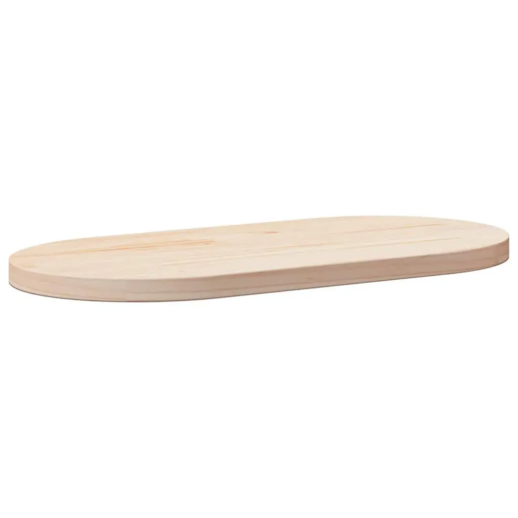 Pine Wood Replacement Table Top Oval Brown 70x35cm Solid Surface for Coffee Side Bar