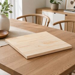 Warm Brown Solid Pine Wood Square Table Top 70x70cm