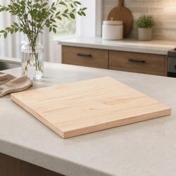 Warm Brown Solid Pine Wood Square Table Top 70x70cm