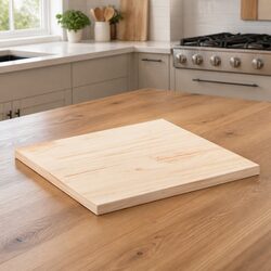 Brown Solid Pine Wood Square Table Top 80x80cm