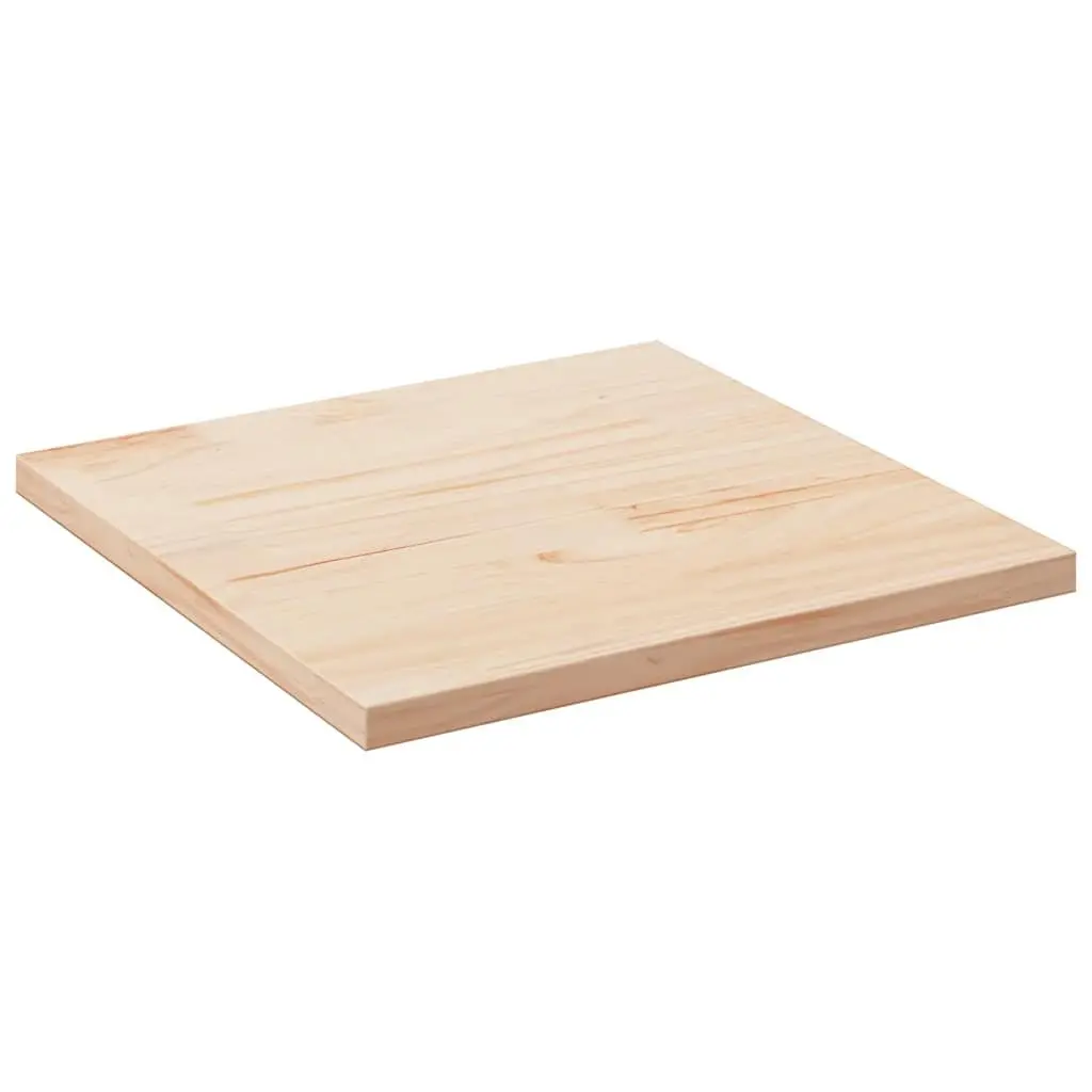 Brown Solid Pine Wood Square Table Top 80x80cm