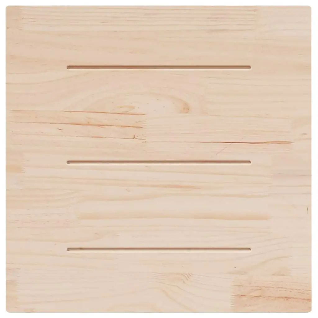 Brown Solid Pine Wood Square Table Top 80x80cm