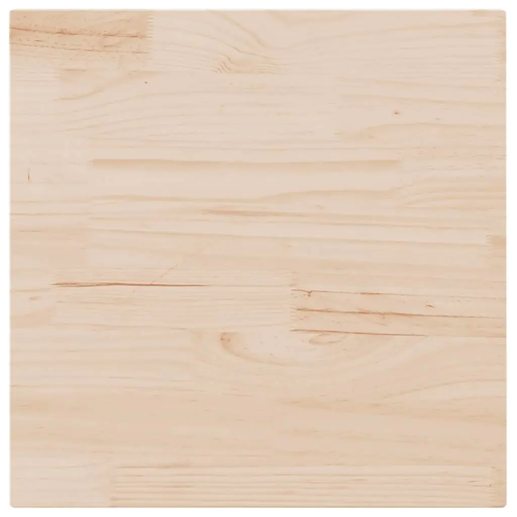 Brown Solid Pine Wood Square Table Top 80x80cm