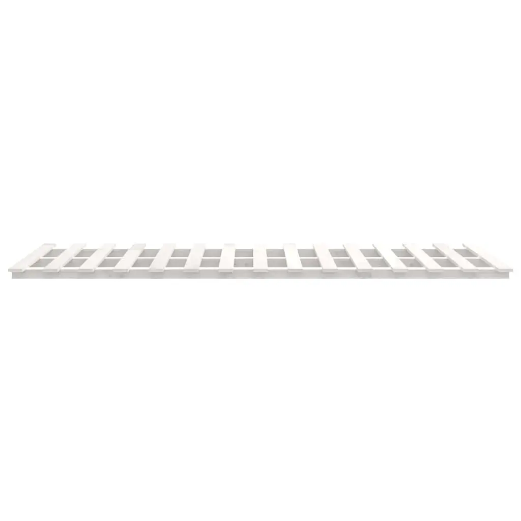 White Solid Pine Wood Bed Frame 150x200 cm