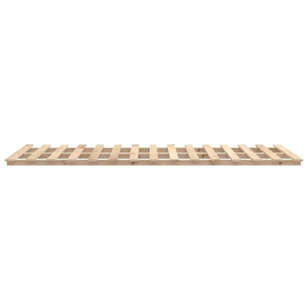 Solid Pine Wood Bed Frame 135x190 cm in Brown