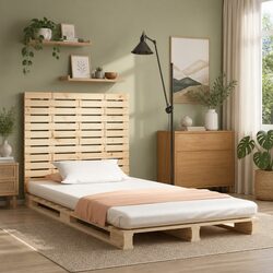 Solid Pine Wood Wall Headboard 96cm for Bedrooms