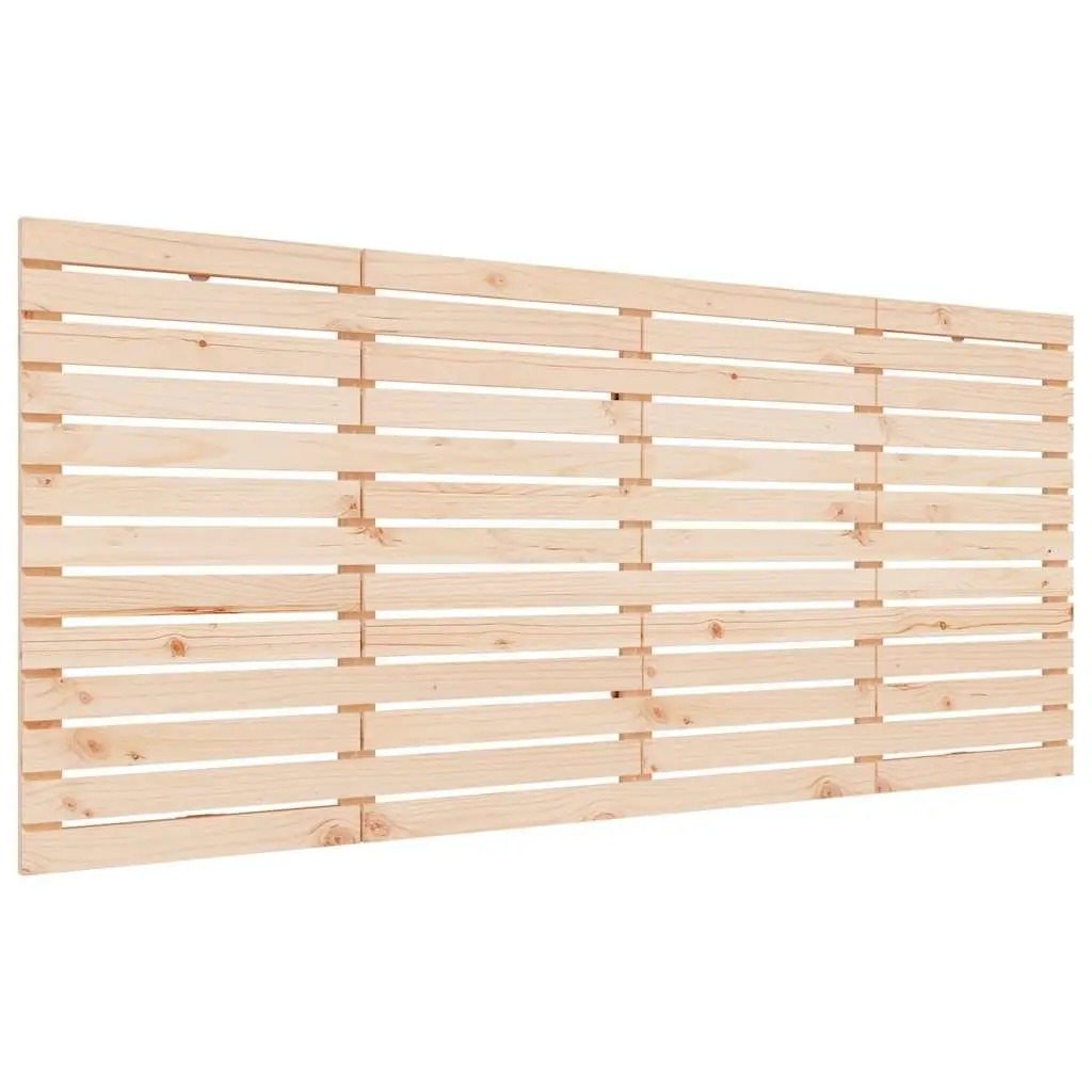 Solid Pine Wood Wall Headboard 156cm in Brown