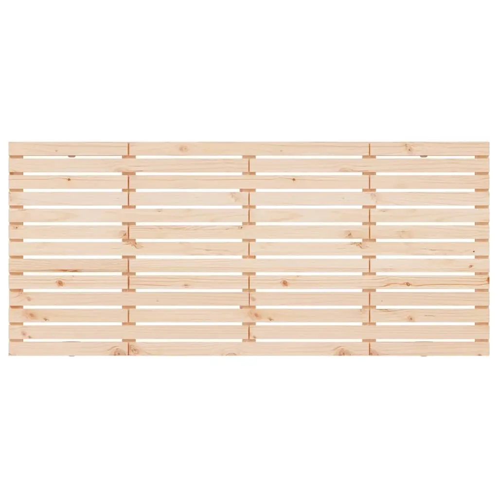 Solid Pine Wood Wall Headboard 156cm in Brown