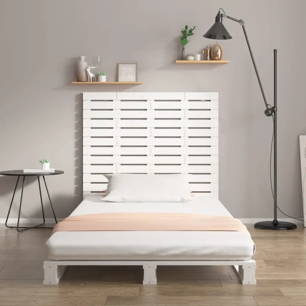 White Solid Pine Wall Headboard 141cm