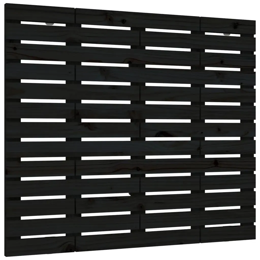 Black Solid Pine Wall Headboard for Bedrooms