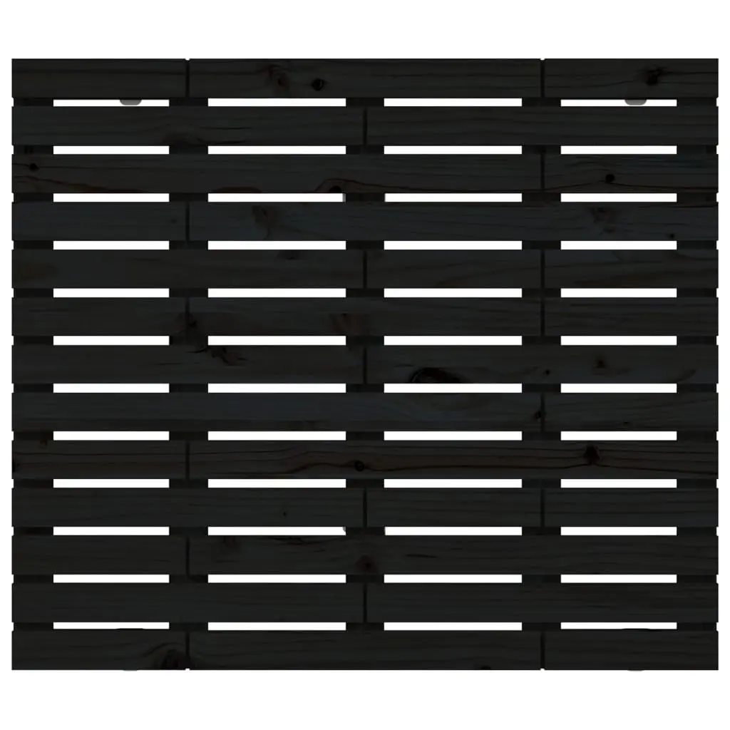 Black Solid Pine Wall Headboard for Bedrooms