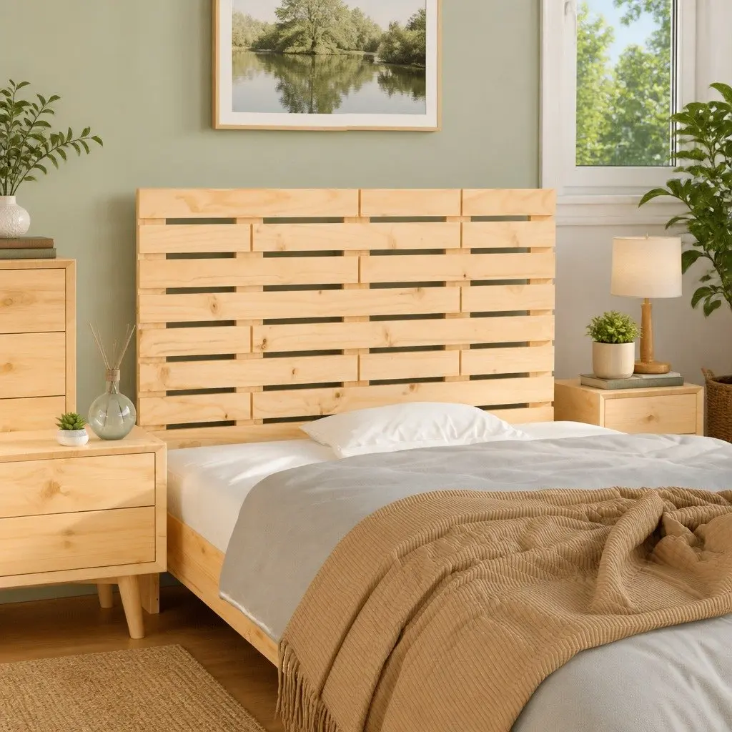 Wall Headboard Brown 96 cm Solid Pine Wood