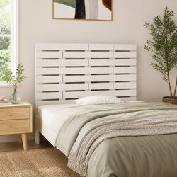 Elegant White Solid Pine Wall Headboard 96cm
