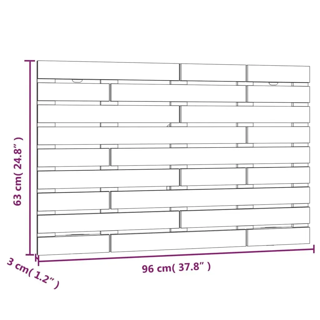 Wall Headboard White 96cm Solid Pine Wood Bedroom Bed Header Support