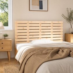 Elegant Wall Headboard 156 cm Solid Pine Wood Design