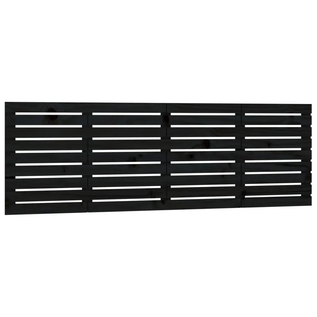 Black Wall Headboard 186 cm in Solid Pine