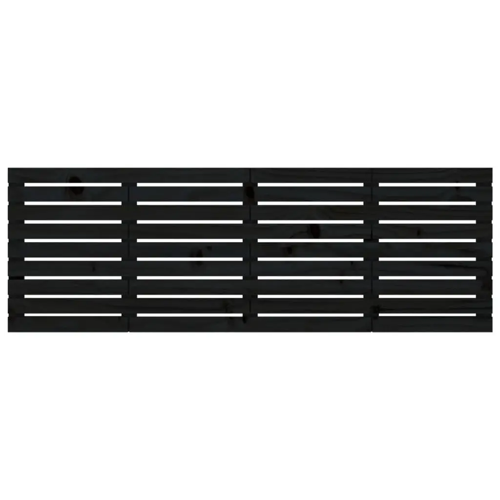 Black Wall Headboard 186 cm in Solid Pine