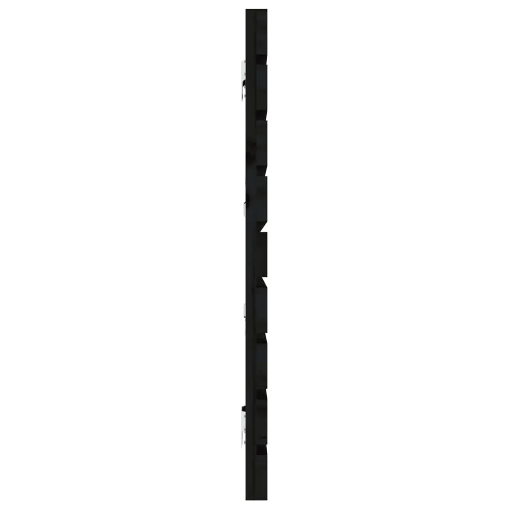 Black Wall Headboard 186 cm in Solid Pine