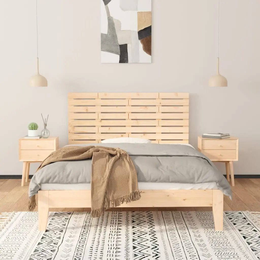 Wall Headboard Brown 141 cm Solid Wood Pine