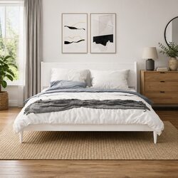 White Solid Pine Wood Wall-mounted Bedside Shelves 2 pcs