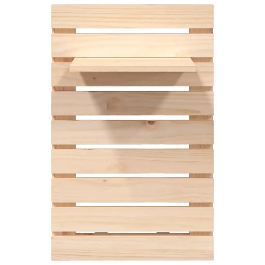 Wall-mounted Bedside Shelves Brown Solid Wood Pine 2 Piece