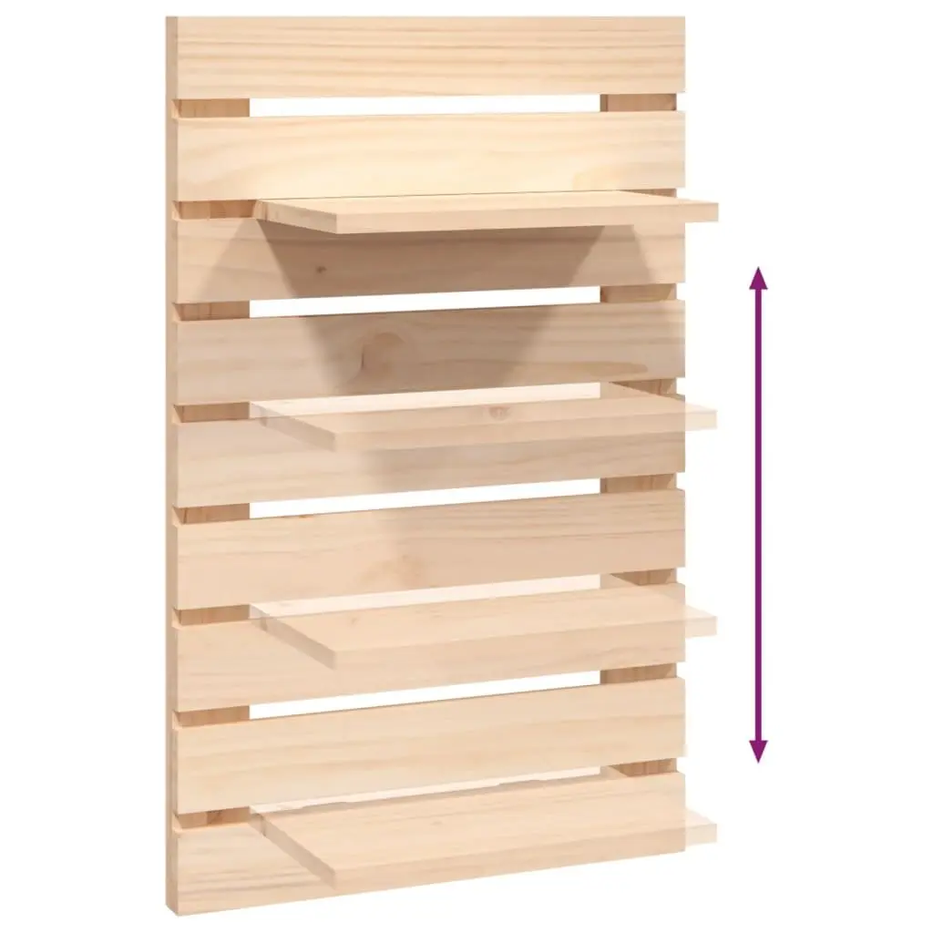 Wall-mounted Bedside Shelves Brown Solid Wood Pine 2 Piece