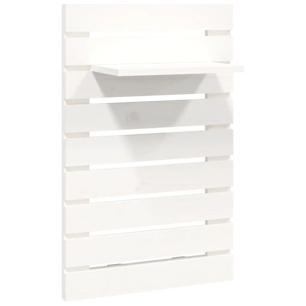 Wall-mounted Bedside Shelves White Solid Pine Wood 2 Piece Storage Display