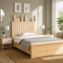 Elegant Solid Pine Wood Wall Headboard 95.5cm