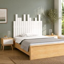 Wall Mounted Headboard 95.5cm White Solid Pine Bed Panel