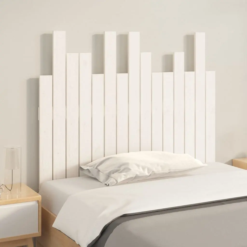 Wall Mounted Headboard White 95.5cm Solid Wood Pine Bedroom Bed Head Panel