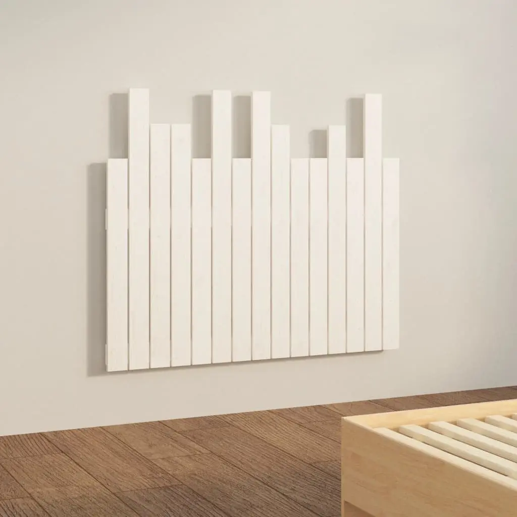 Wall Mounted Headboard White 95.5cm Solid Wood Pine Bedroom Bed Head Panel