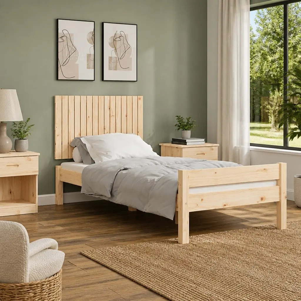 Wall Headboard Brown 95.5 cm Solid Pine Wood
