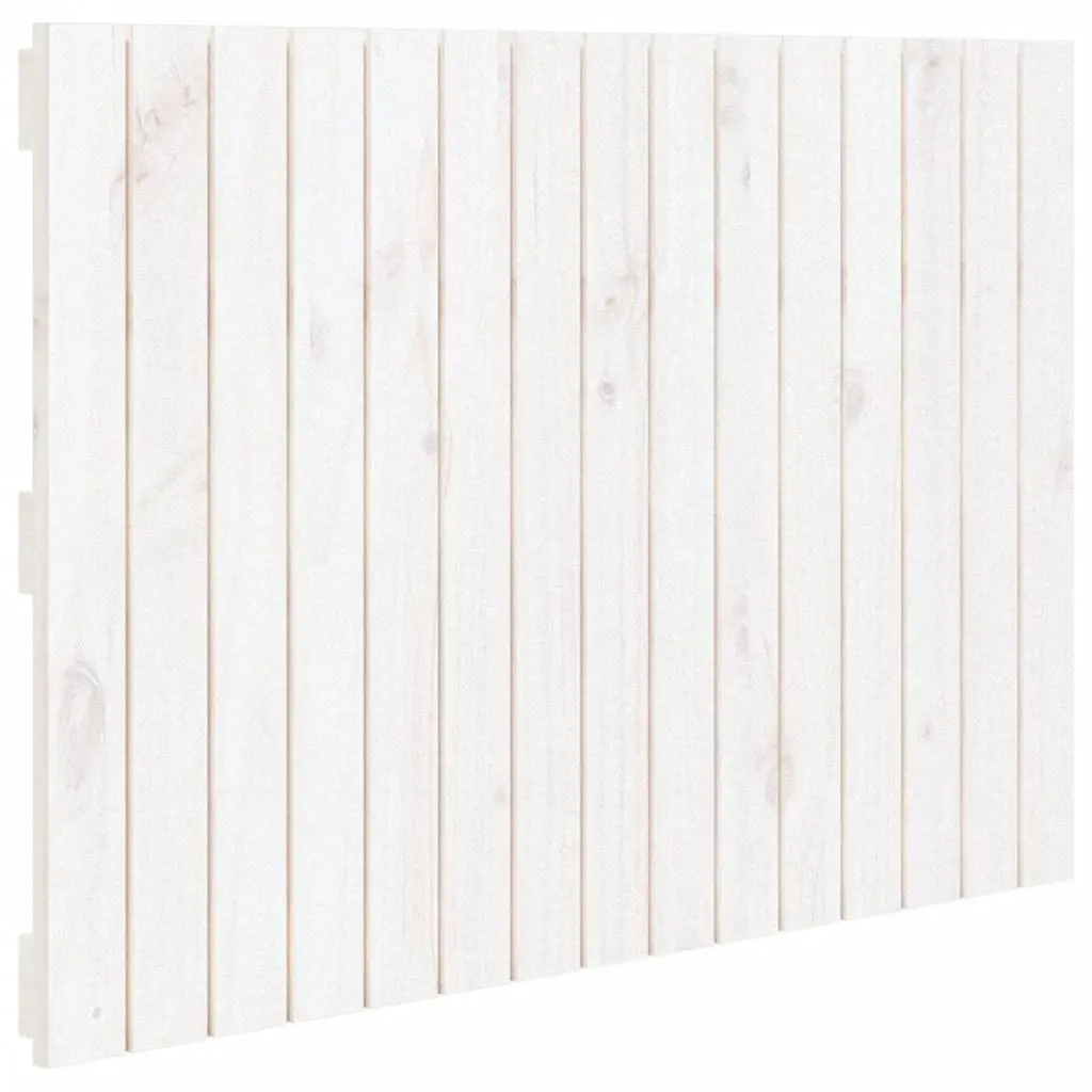 Headboard Wall Mounted White 95.5cm Solid Pine Wood