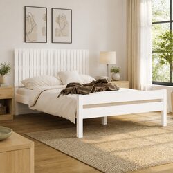 Elegant Wall-Mounted Headboard in White 140cm