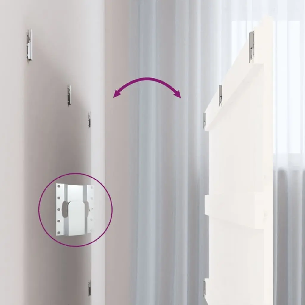 Wall-Mounted Headboard in White 140cm